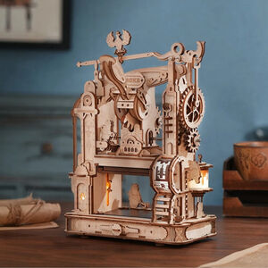ROKR Classic Printing Press Hobby Model Kit Streampunk Stationary Mechanical